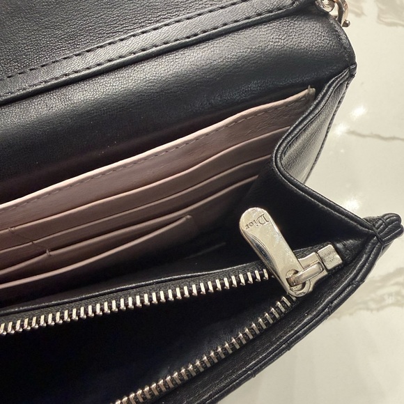 CHRISTIAN DIOR Lambskin Cannage Miss Dior Promenade Pouch Black - Picture 14 of 15